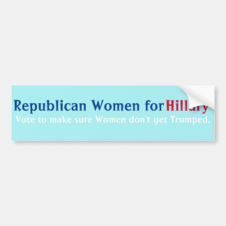 Pegatina Para Coche Mujeres republicanas por Hillary Bumper Sticker