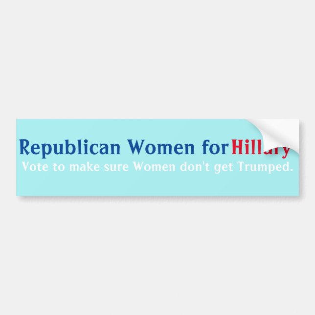 Pegatina Para Coche Mujeres republicanas por Hillary Bumper Sticker (Frente)