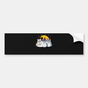 Pegatina Para Coche Mummy witch siberian husky dog   regalo de hallowe