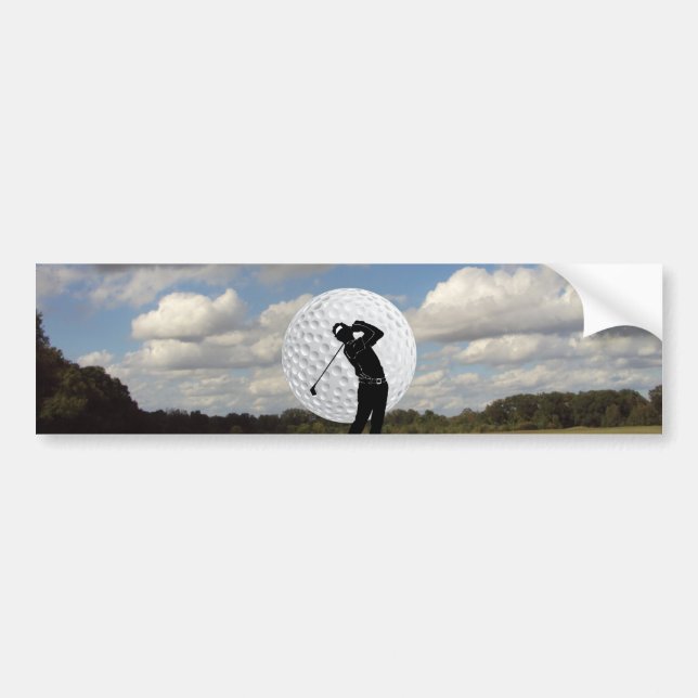 Pegatina Para Coche Mundo del golf (Frente)