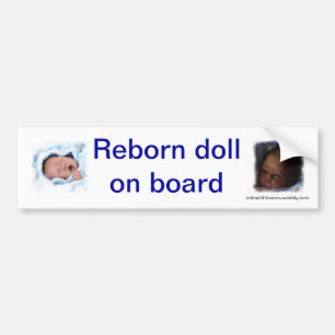Pegatina Para Coche Muñeca renacida a bordo bumpsticker
