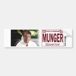 Pegatina Para Coche Munger para el gobernador del NC