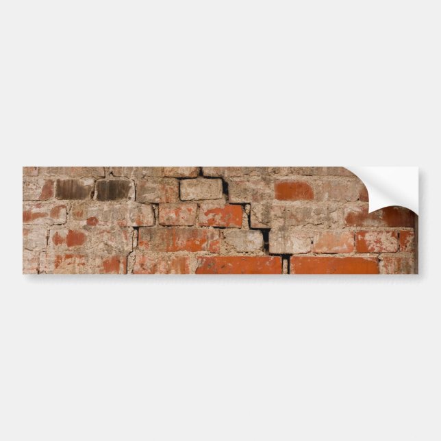 Pegatina Para Coche Muro de ladrillo roto (Frente)