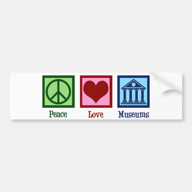 Pegatina Para Coche Museos de amor por la paz (Frente)