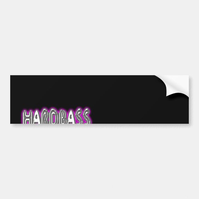 Pegatina Para Coche Música baja dura de HARDBASS (Frente)