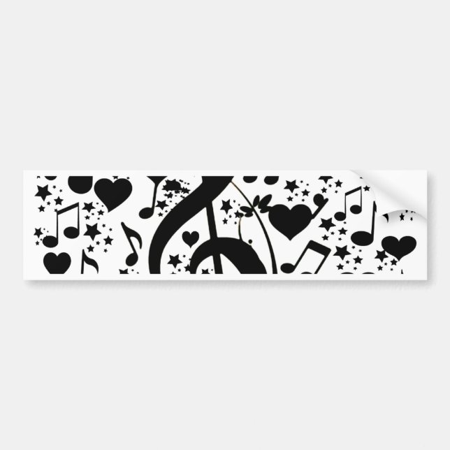 Pegatina Para Coche Música del corazón_ (Frente)