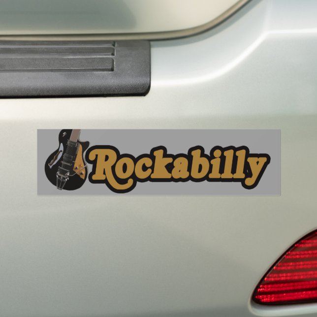 Pegatina Para Coche Música Rockabilly (en coche)