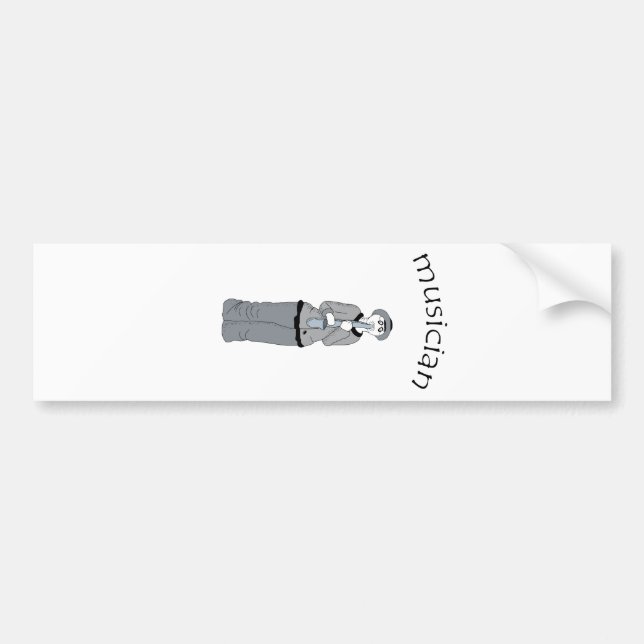 Pegatina Para Coche músico (Frente)
