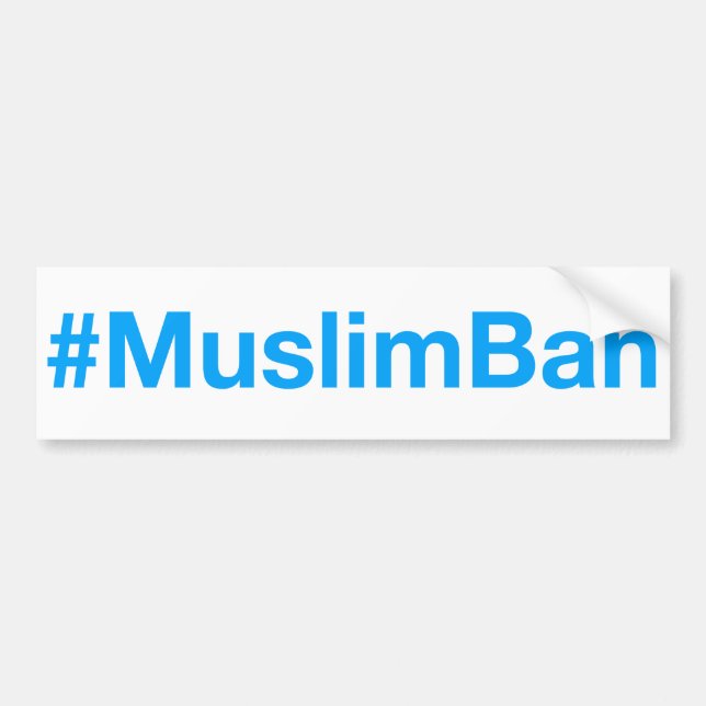Pegatina Para Coche #MuslimBan (Frente)