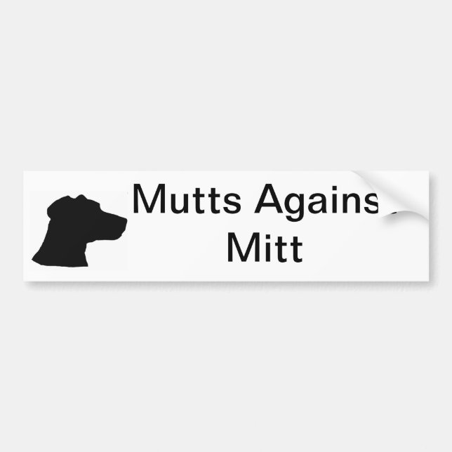 Pegatina Para Coche Mutts contra el mitón (Frente)