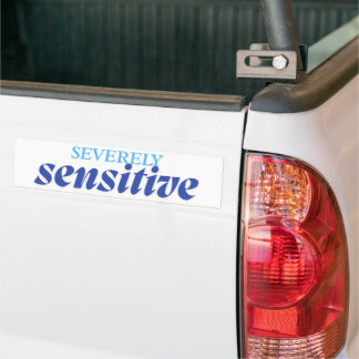 Pegatina Para Coche Muy Sensible | Ansiedad Divertida Antisocial Azul
