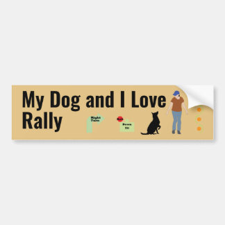 Pegatina Para Coche My Dog and I Love Rally Sit v3