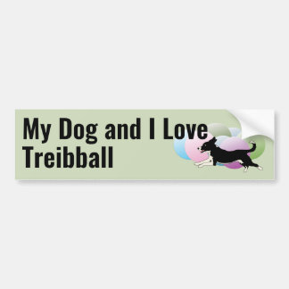 Pegatina Para Coche My Dog and I Love Treibball Mutt