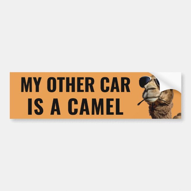 Pegatina Para Coche My Other Car is a Camel Funny Arab (Frente)