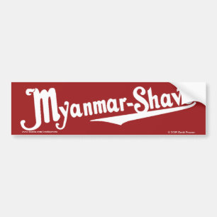 Pegatina Para Coche Myanmar-Afeitado - Birmania-Afeitado actualizado