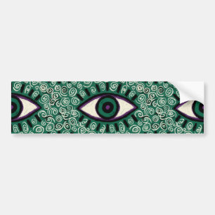 Pegatina Para Coche "Mystic Emerald Eyes" - Psychedelic Swirl Seamless