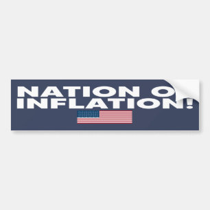 Pegatina Para Coche NACIÓN DE LA INFLACIÓN Texto con U,S Flag Parachoq
