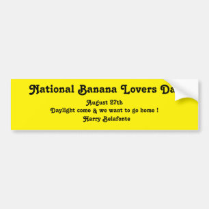 Pegatina Para Coche Nacionalista de Bananeros Amantes del Día del para