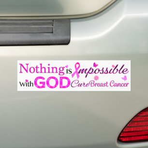 Pegatina Para Coche Nada es imposible con DIOS