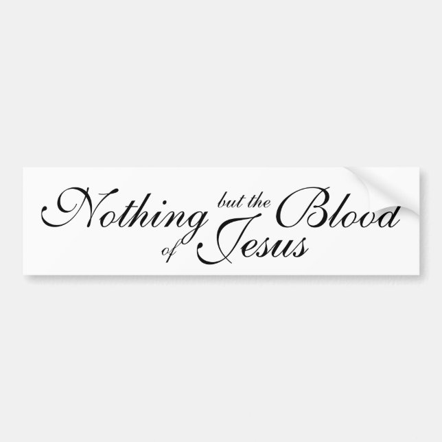 Pegatina Para Coche Nada pero la sangre de Jesús (Frente)