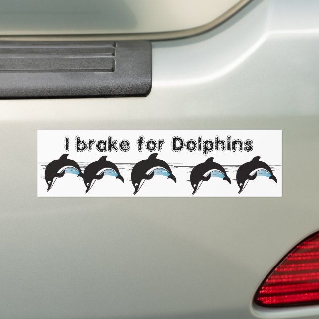 Pegatina Para Coche Nadar Con Delfines (en coche)