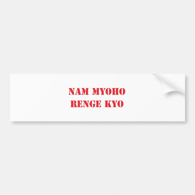 Pegatina Para Coche Nam Myoho Renge Kyo (Frente)