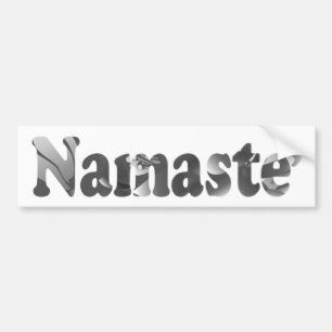 Pegatina Para Coche Namaste en Grayscale