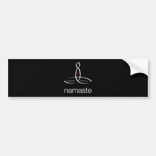 Pegatina Para Coche Namaste - estilo regular blanco