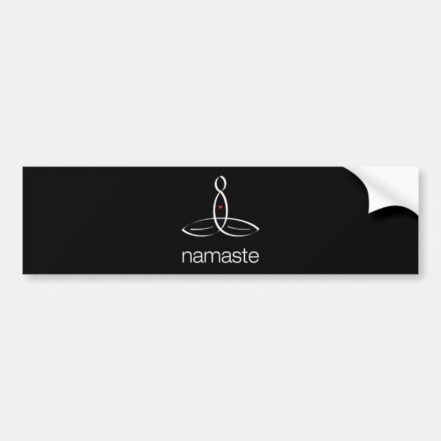 Pegatina Para Coche Namaste - Estilo regular blanco (Frente)