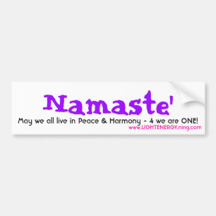 Pegatina Para Coche Namaste', mayo todos vivimos en la paz -