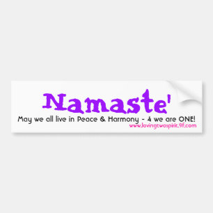 Pegatina Para Coche Namaste', mayo todos vivimos en la paz -