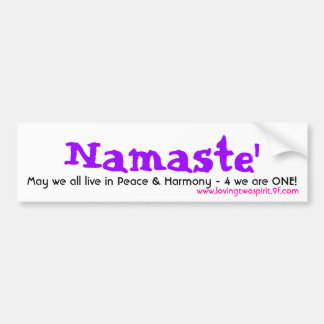 Pegatina Para Coche Namaste', mayo todos vivimos en la paz -