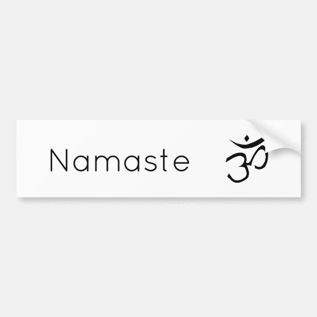 Pegatina Para Coche Namaste Om Symbol Yoga Inspirador (Frente)