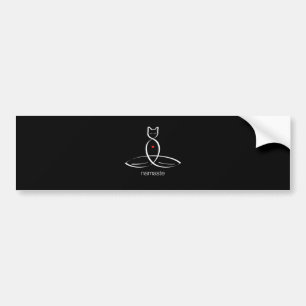Pegatina Para Coche Namaste - Texto de estilo regular.