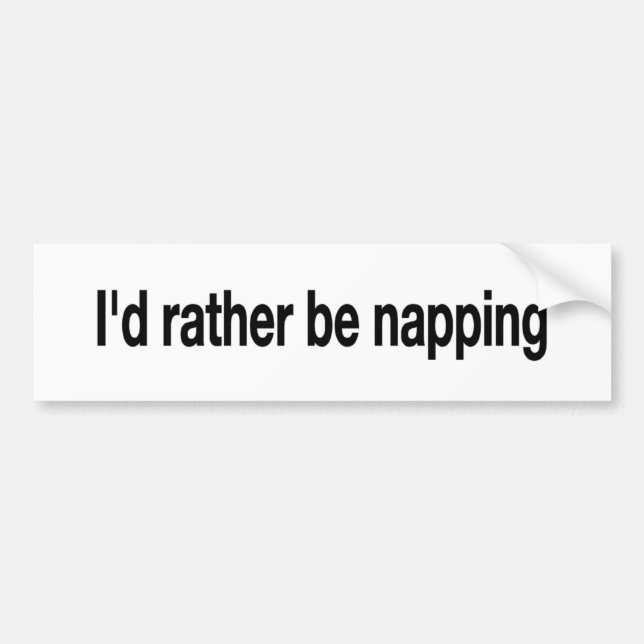 Pegatina Para Coche Napping bastante (Frente)