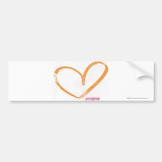 Pegatina Para Coche Naranja de OpenHeart (Frente)