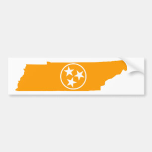 Pegatina Para Coche Naranja del estado de Tennessee