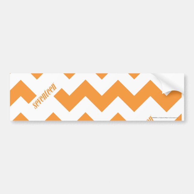 Pegatina Para Coche Naranja del zigzag (Frente)