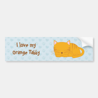 Pegatina Para Coche Naranja durmiente Tabby Cat