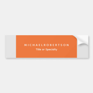 Pegatina Para Coche Naranja gris Minimalista moderno y elegante
