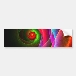 Pegatina Para Coche Naranja Verde Rojo Patrón de arte abstracto modern