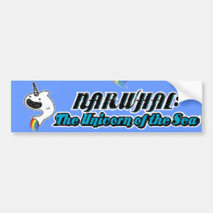 Pegatina Para Coche Narwhal: El unicornio del mar