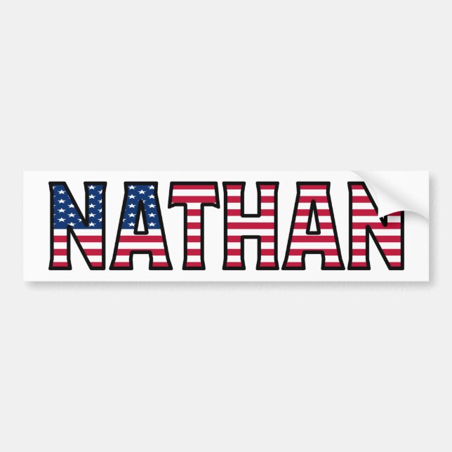 Pegatina Para Coche Nathan Name Vorname Estados Unidos Aufkleber Pegat (Frente)