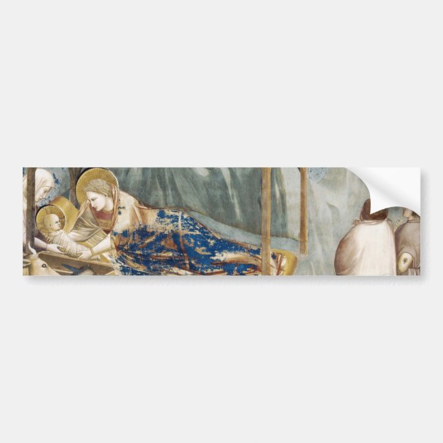 Pegatina Para Coche Natividad (por Giotto) Bumper Sticker (Frente)