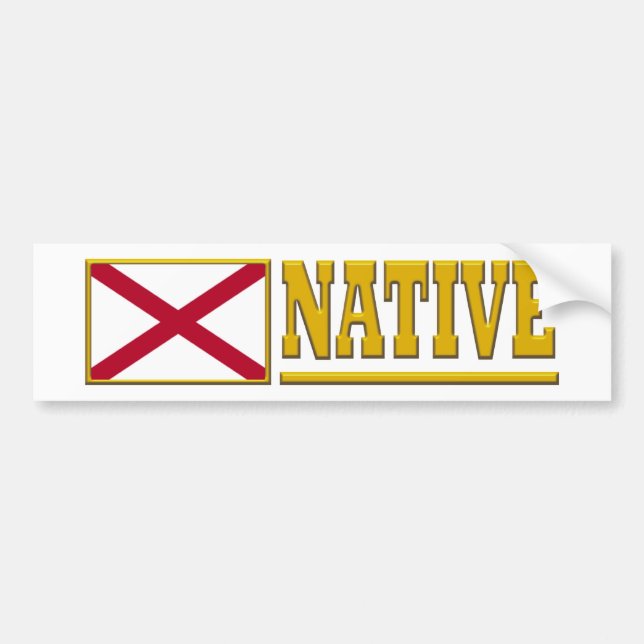 Pegatina Para Coche Nativo de Alabama (Frente)