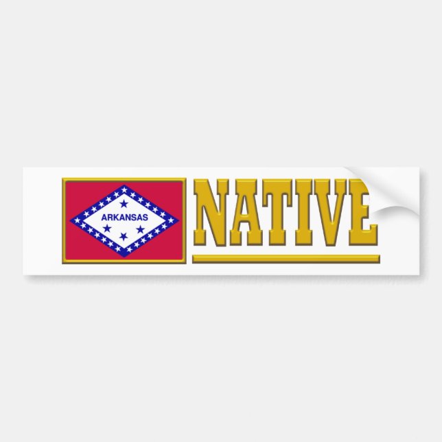 Pegatina Para Coche Nativo de Arkansas (Frente)