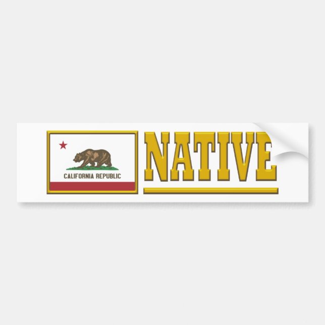 Pegatina Para Coche Nativo de California (Frente)