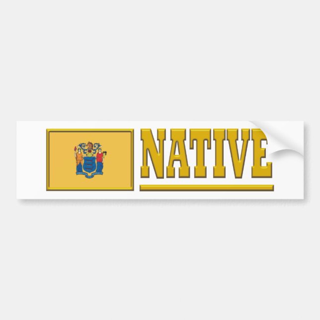 Pegatina Para Coche Nativo de Nueva Jersey (Frente)