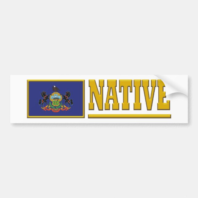 Pegatina Para Coche Nativo de Pennsylvania (Frente)