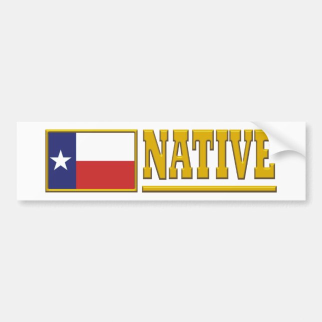 Pegatina Para Coche Nativo de Texas (Frente)